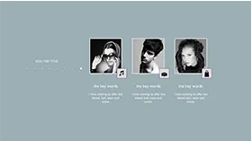 灰色商务流程图PPT图表