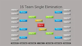 简约课程组织结构框架PPT图表模板