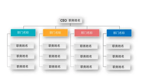 公司部门组织结构职务称呼PPT图表