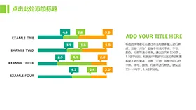 清新活泼条形图数据图表