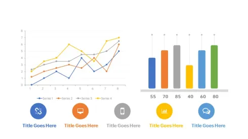 折线图柱形图PPT图表