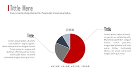 四季度销售额PPT饼图模板