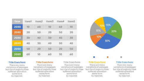 年度计划完成情况数据饼状图PPT模板
