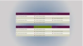 实用紫色渐变表格PPT图表模板