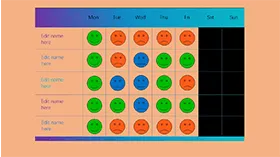 卡通实用简洁表格PPT模板