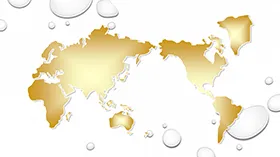 黑色背景下世界地图PPT模板