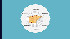 蓝色清新创意雷达图PPT图表模板