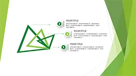 绿色清新扁平化雷达图PPT图表模板