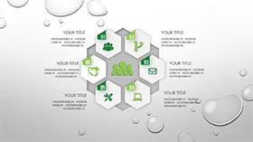 时尚简洁雷达图PPT图表模板