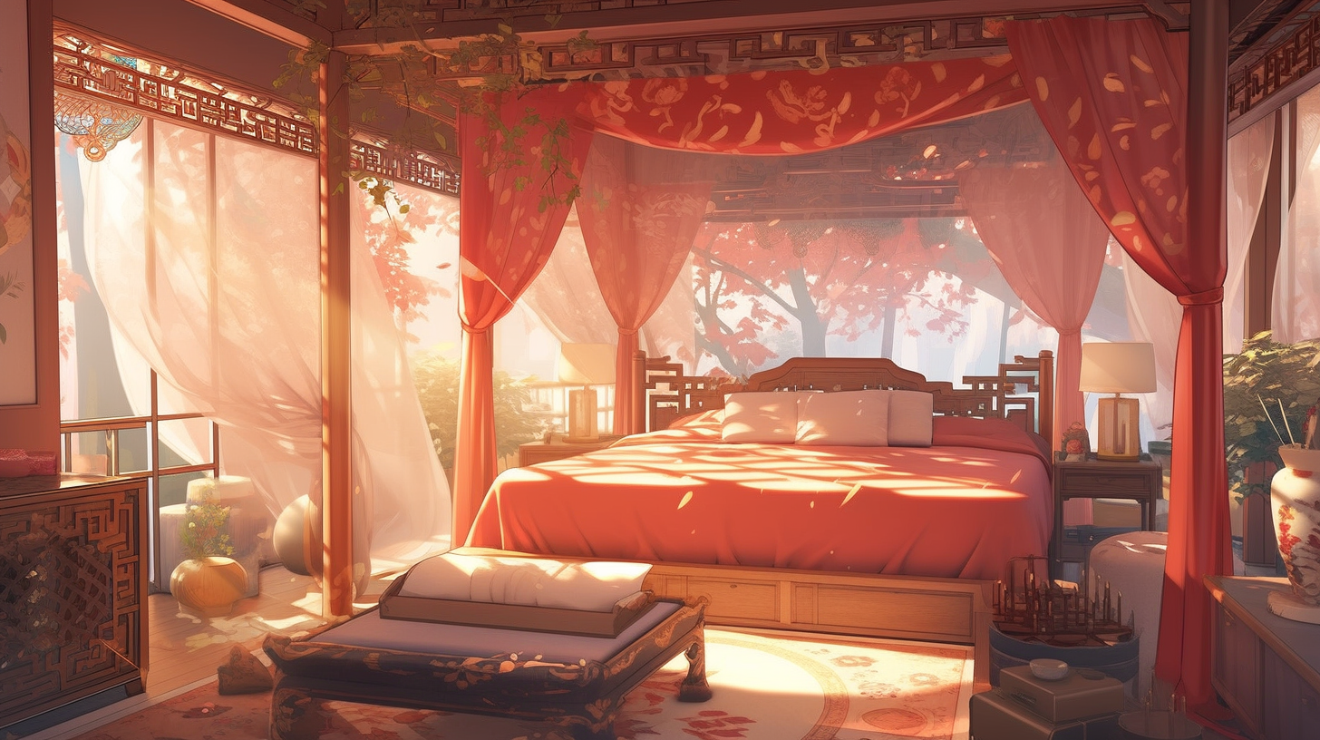 AI绘画仙侠古风背景图片